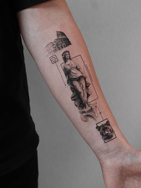 genrava_tattoo_rome_god_Colosseum